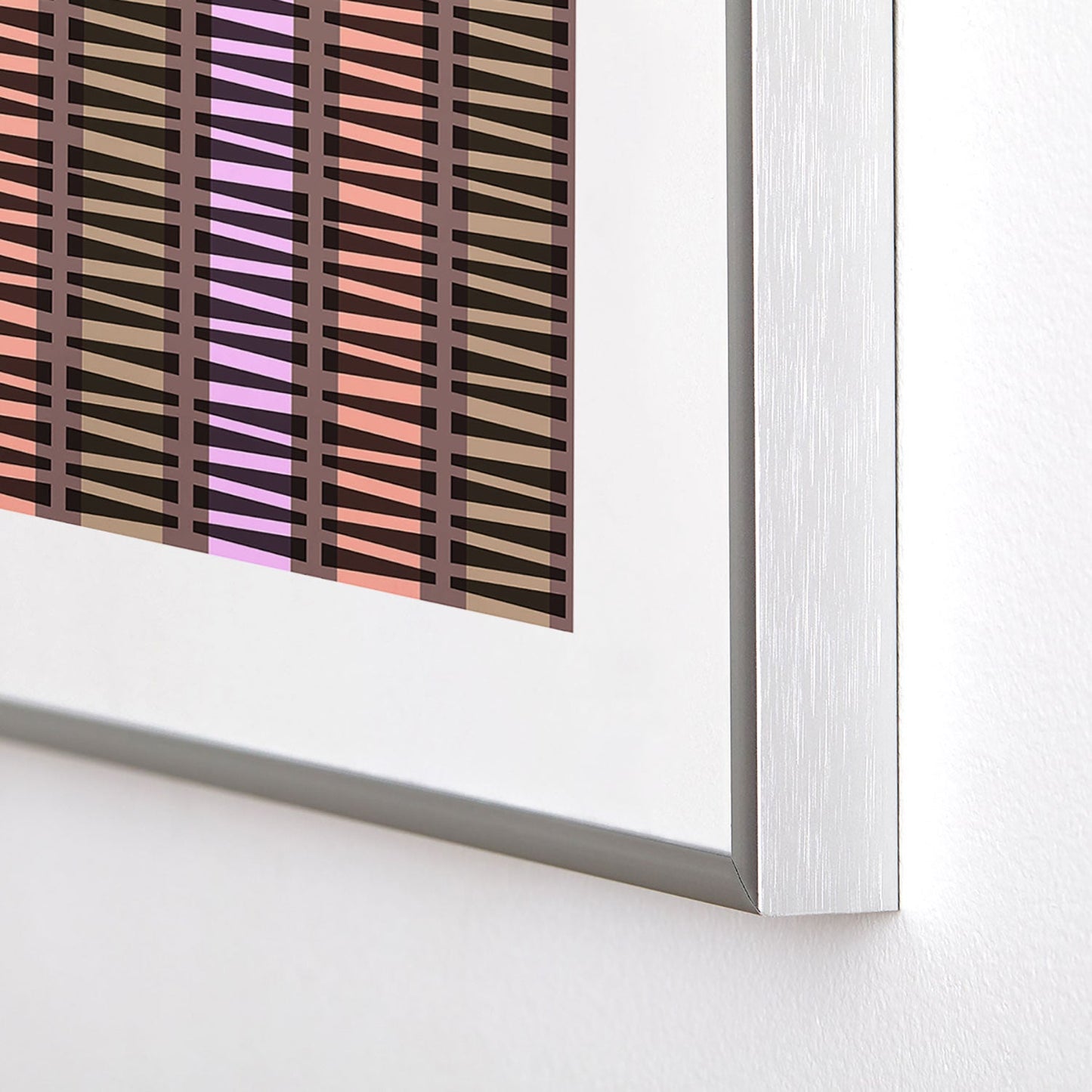 Mirimo Korath Striped Metal Framed Art Print