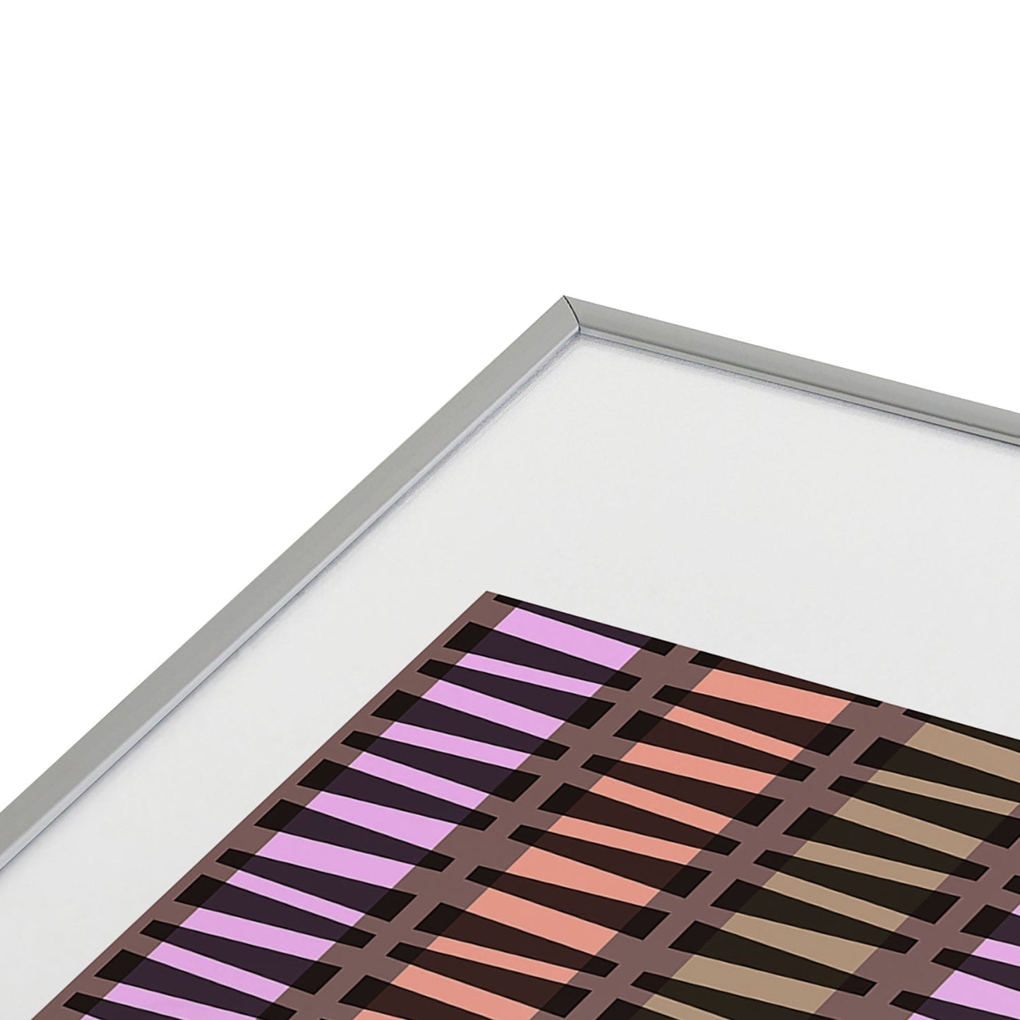 Mirimo Korath Striped Metal Framed Art Print
