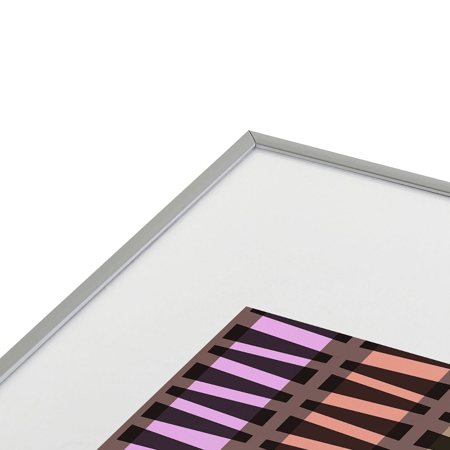 Mirimo Korath Striped Metal Framed Art Print