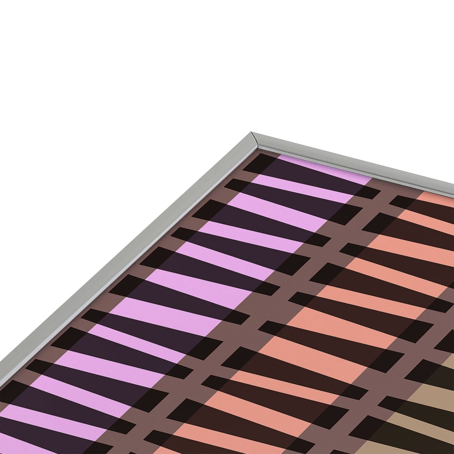 Mirimo Korath Striped Square Metal Framed Art Print