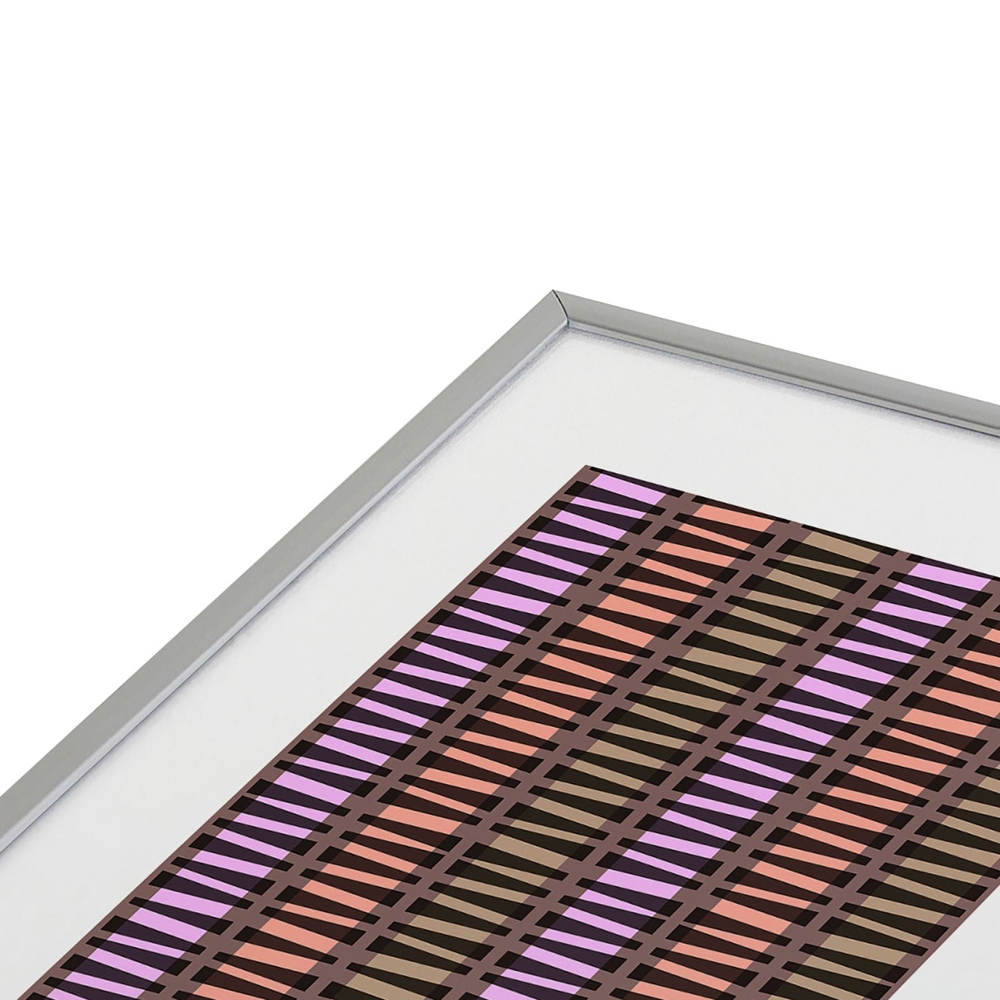 Mirimo Korath Striped Metal Framed Art Print