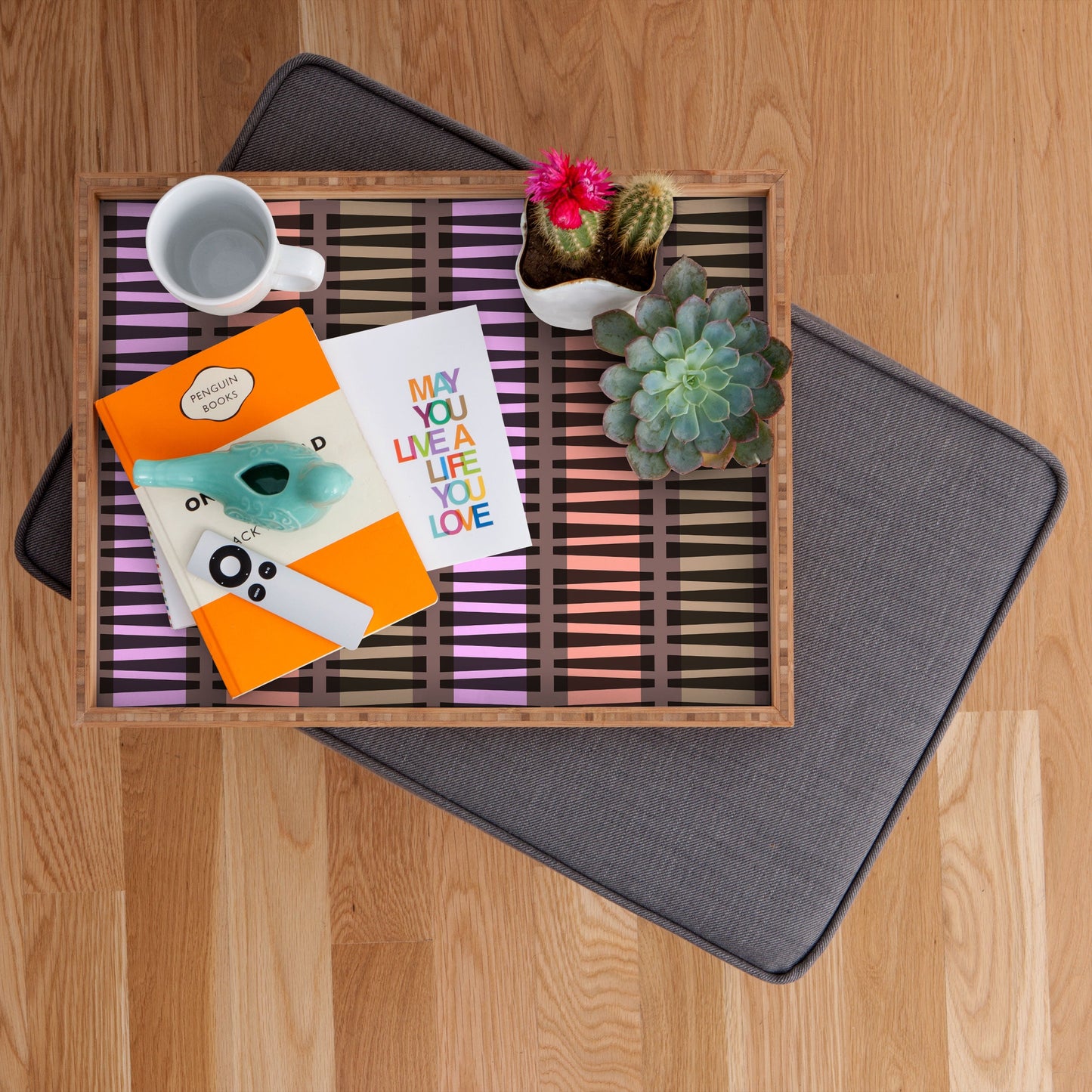 Mirimo Korath Striped Rectangular Tray