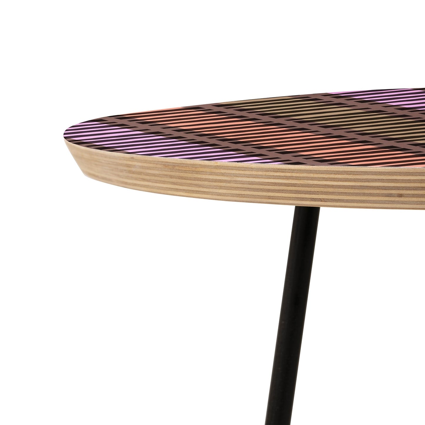 Mirimo Korath Striped Round Side Table