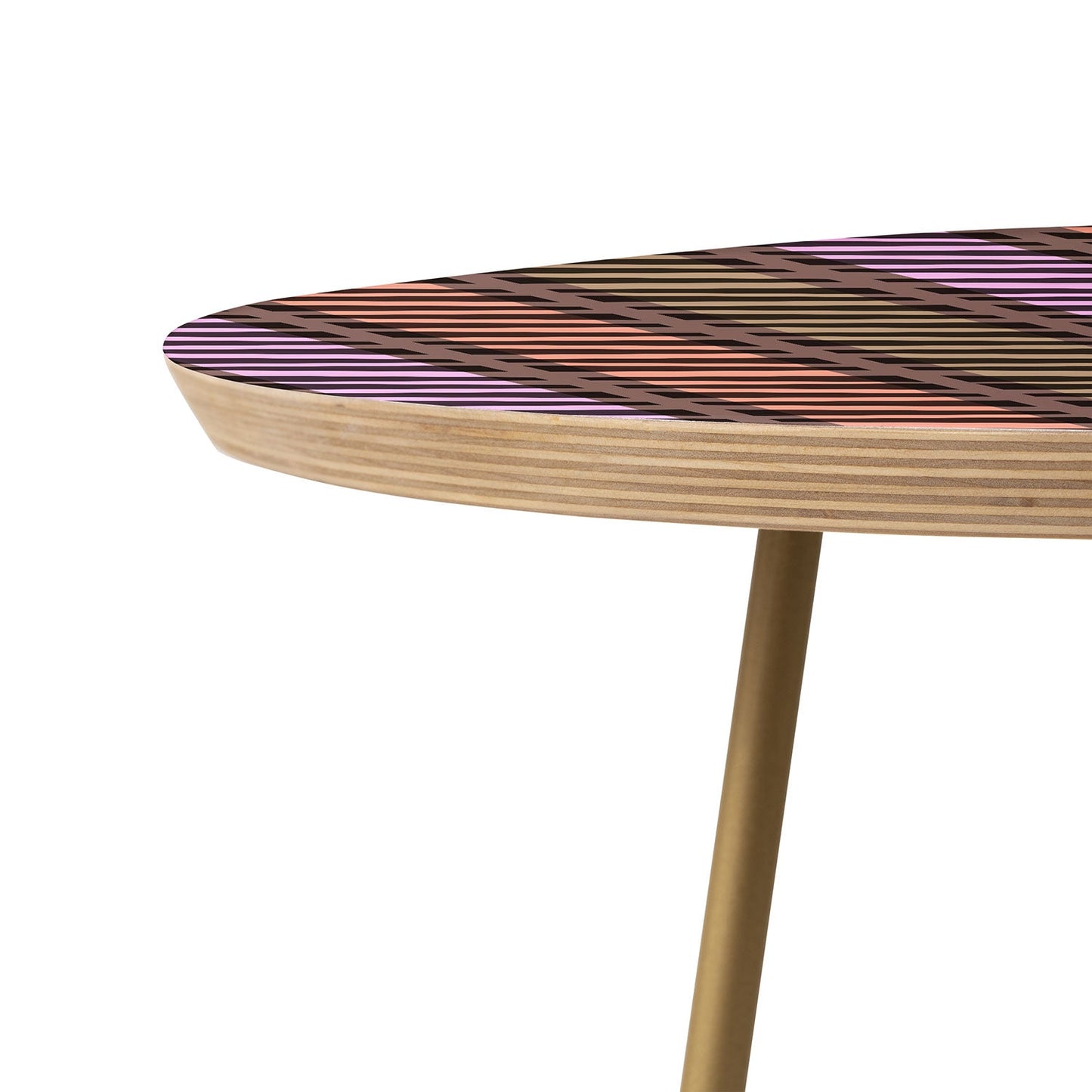 Mirimo Korath Striped Round Side Table