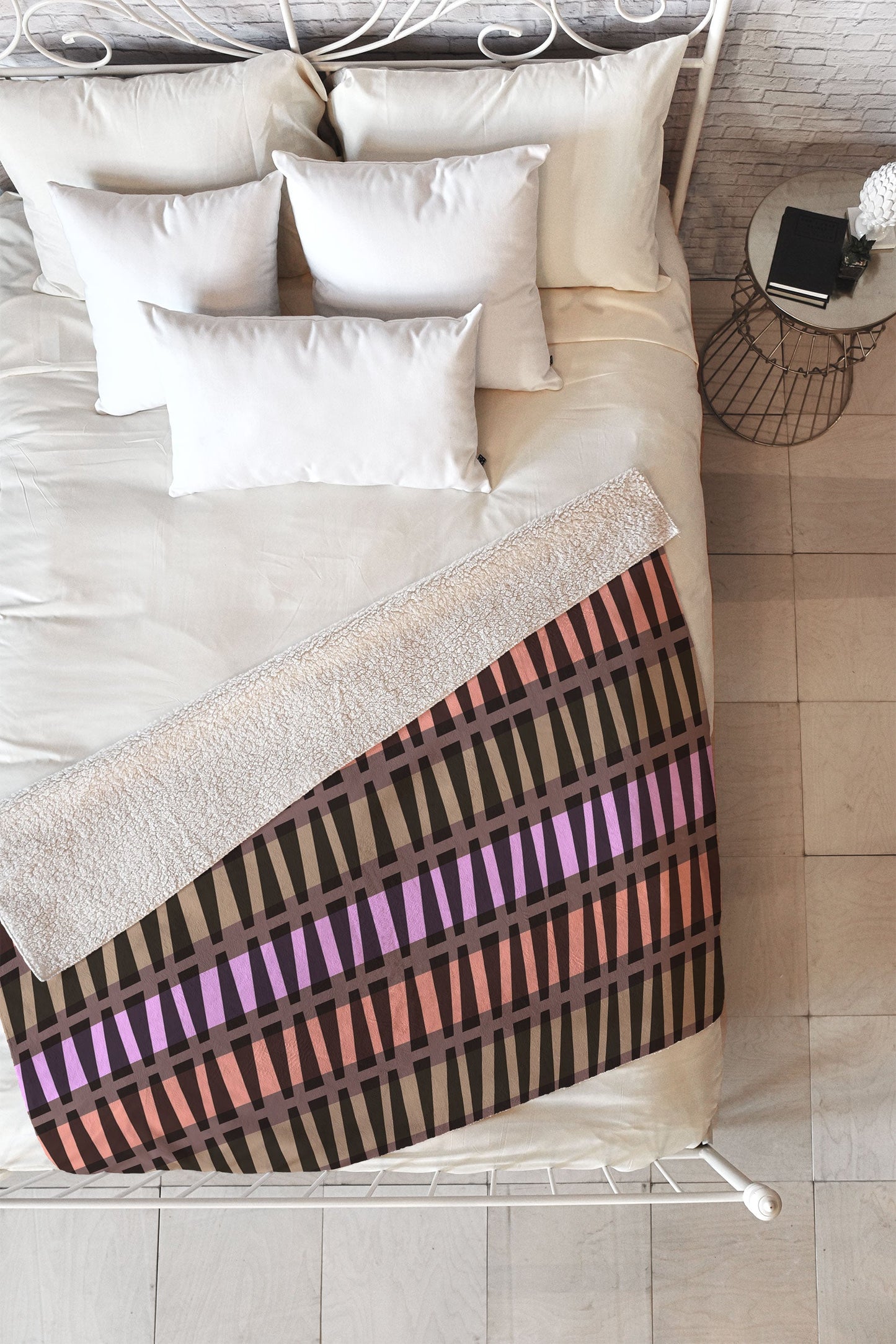 Mirimo Korath Striped Fleece Throw Blanket