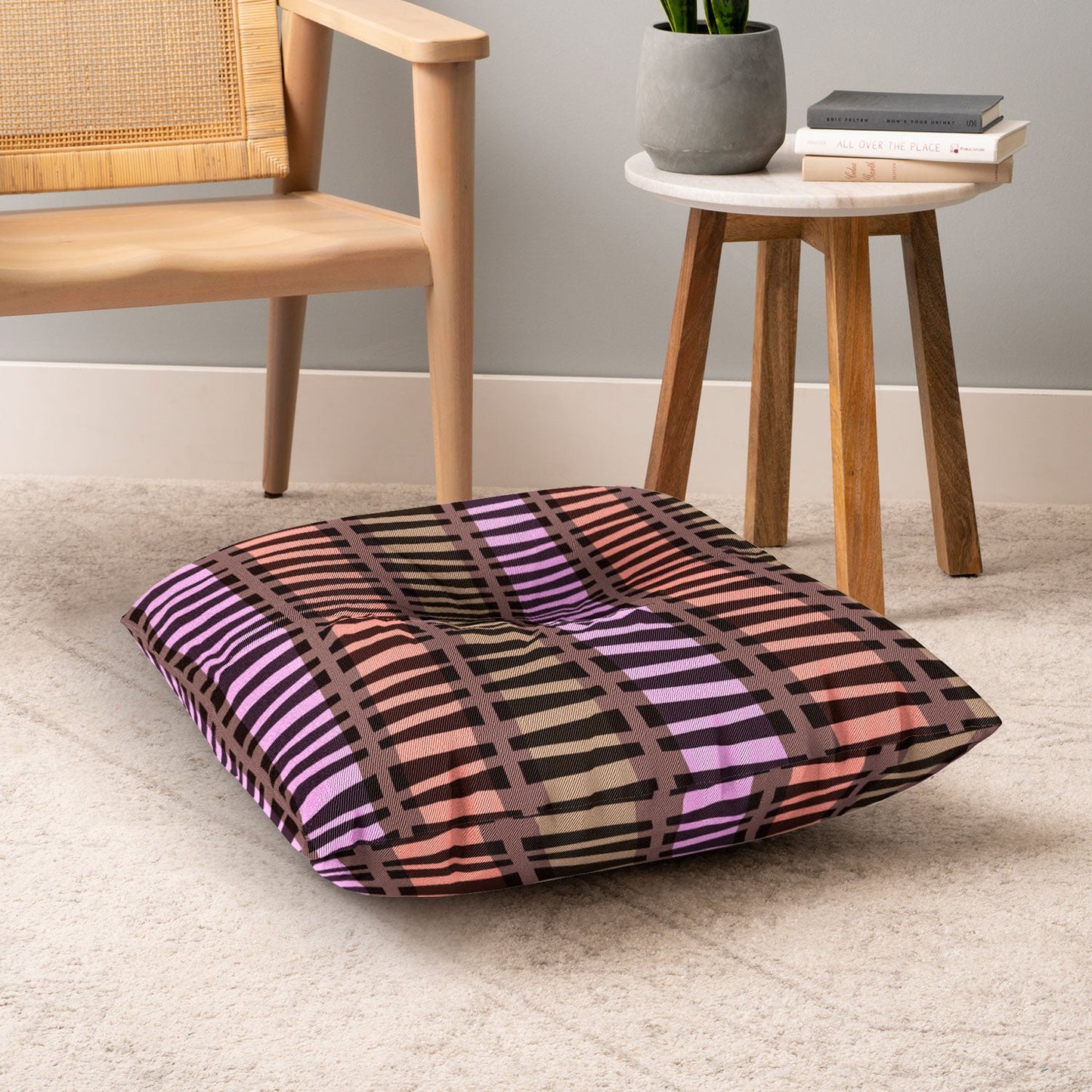 Mirimo Korath Striped Floor Pillow Square