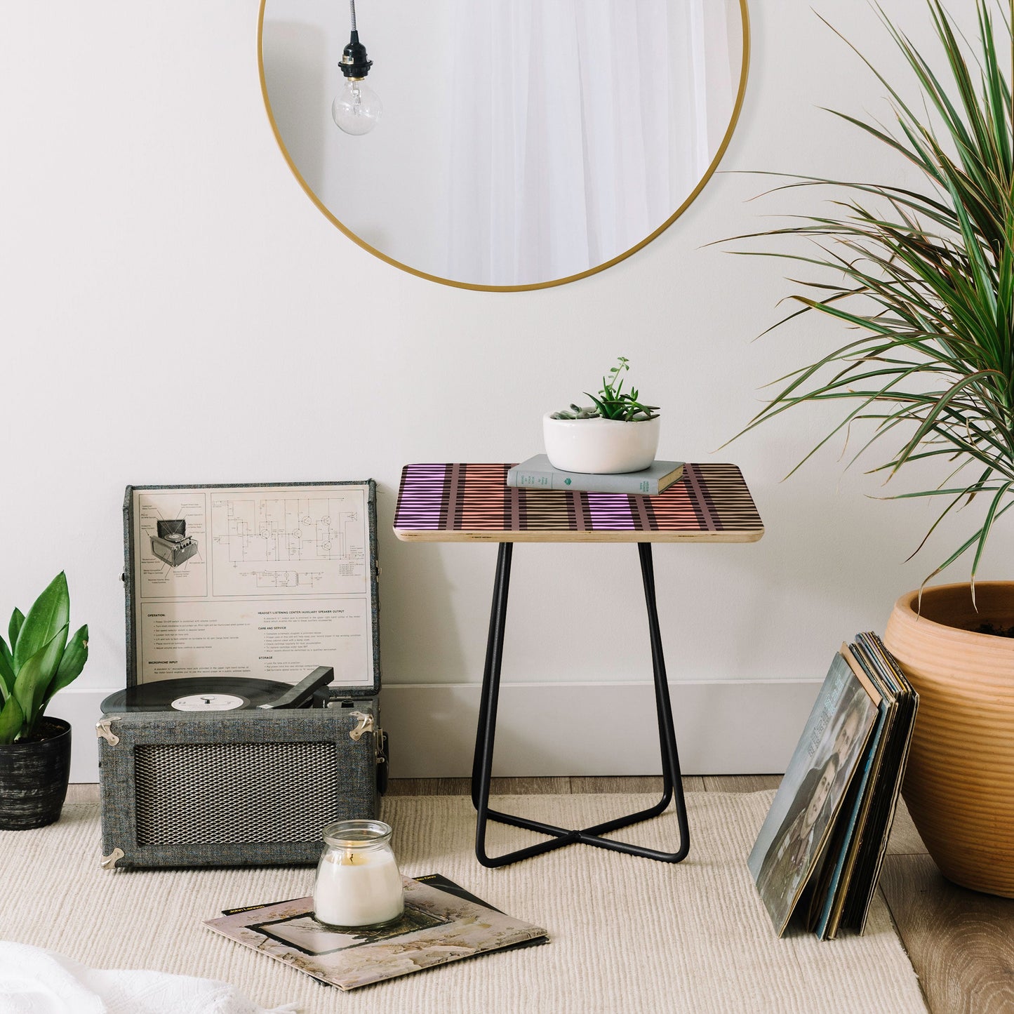 Mirimo Korath Striped Side Table