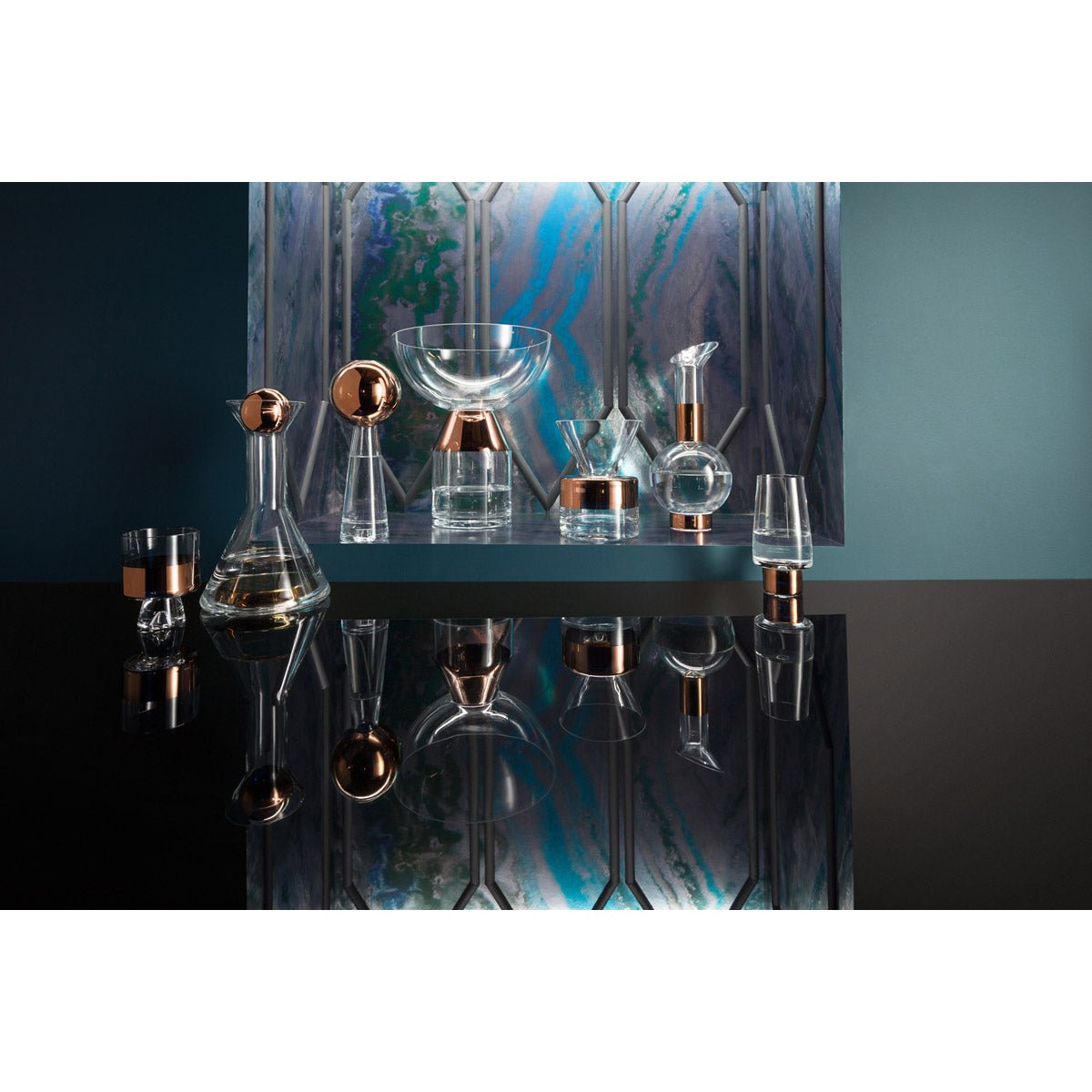 Overstock - Tank Low Ball Glass - Copper - Set of 2