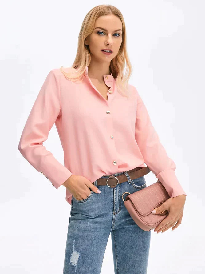 Micah - Knoopblouse met lange mouwen
