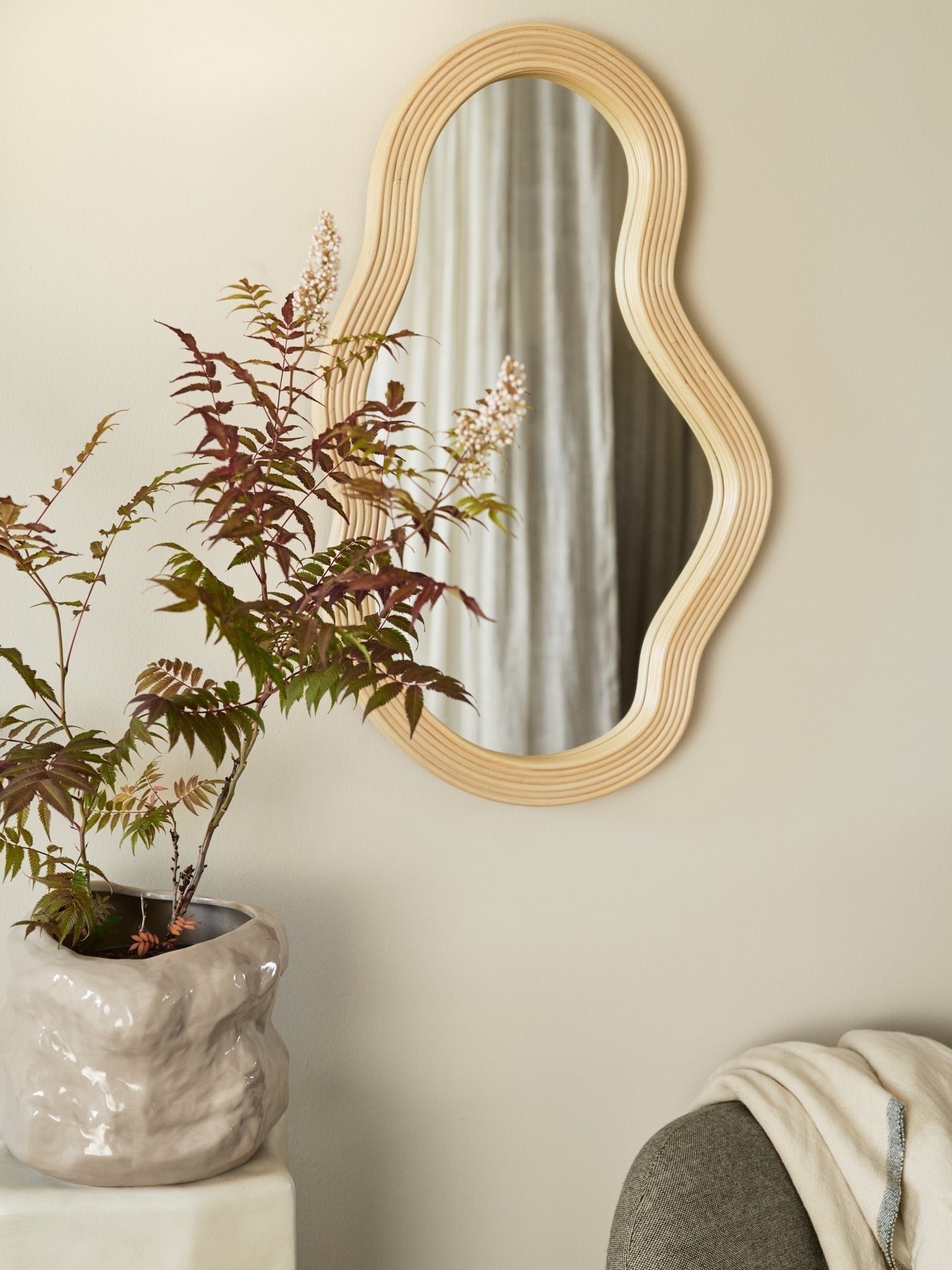 Pond Rattan Mirror - Medium