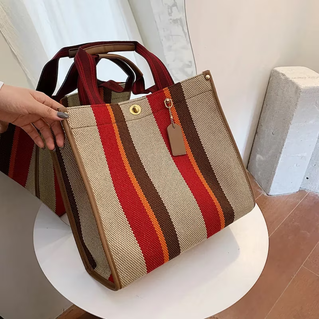 Ivy - Gestreepte Tote Bag voor Dames - Stijlvol & Veelzijdig