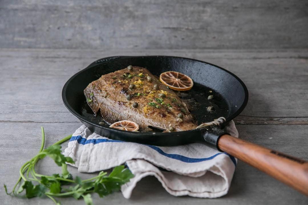Skillet with Walnut Handle - 10"
