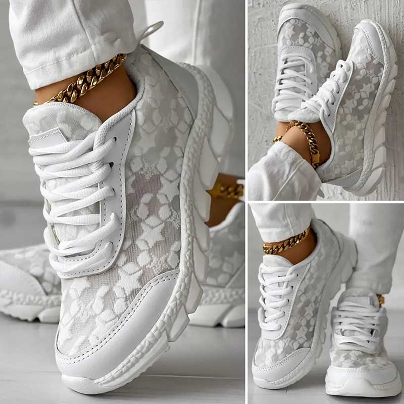 Felicity - Ademende Sneakers Met Ronde Neuzen