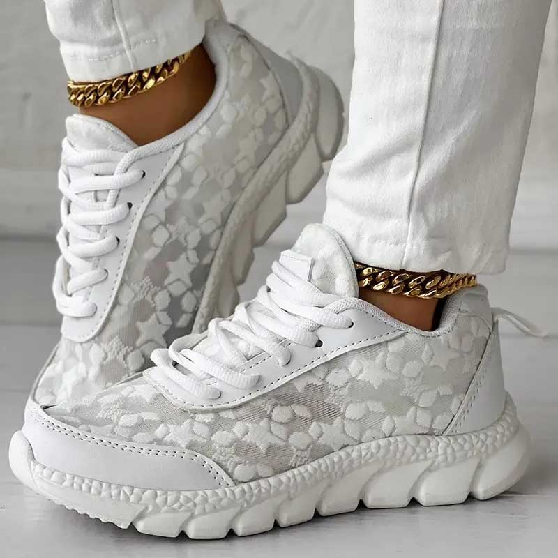 Felicity - Ademende Sneakers Met Ronde Neuzen