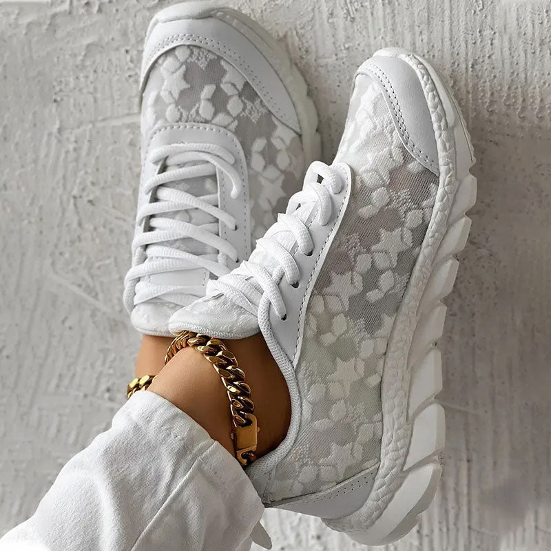 Felicity - Ademende Sneakers Met Ronde Neuzen