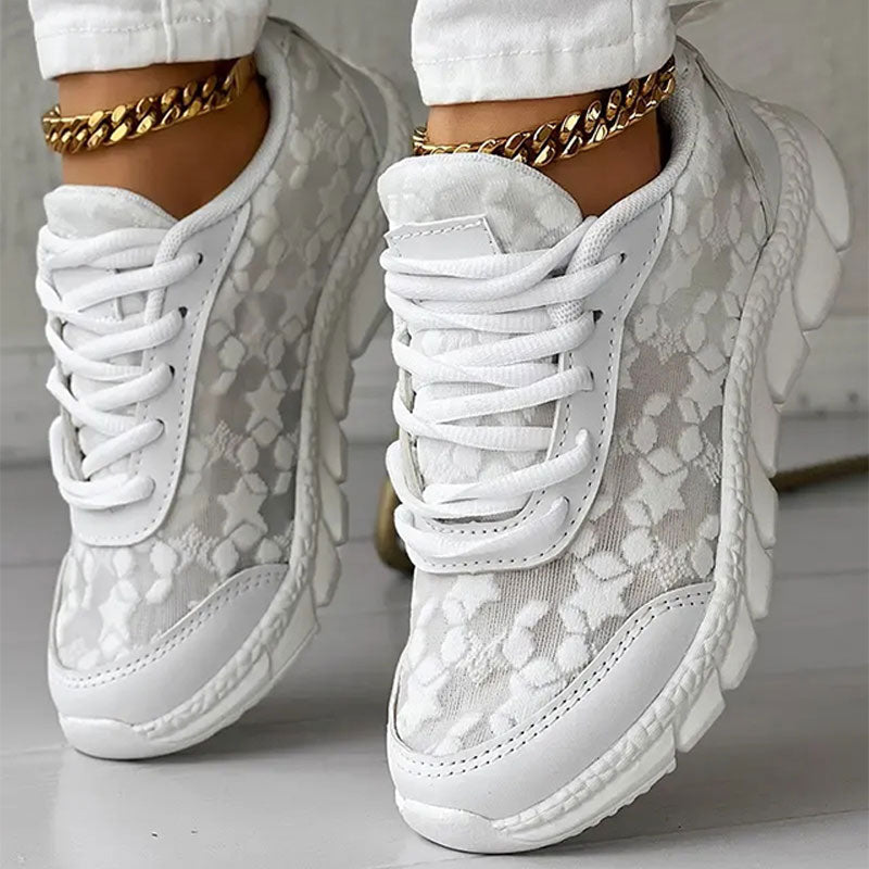 Felicity - Ademende Sneakers Met Ronde Neuzen