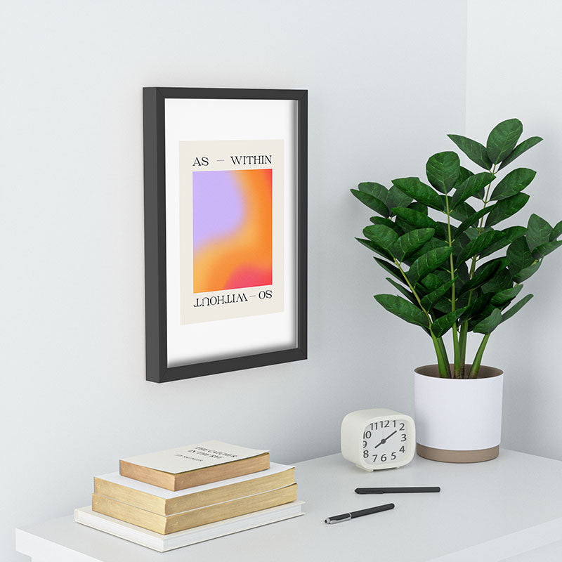 Tiger Spirit As Within So Without Recessed Framing Rectangle