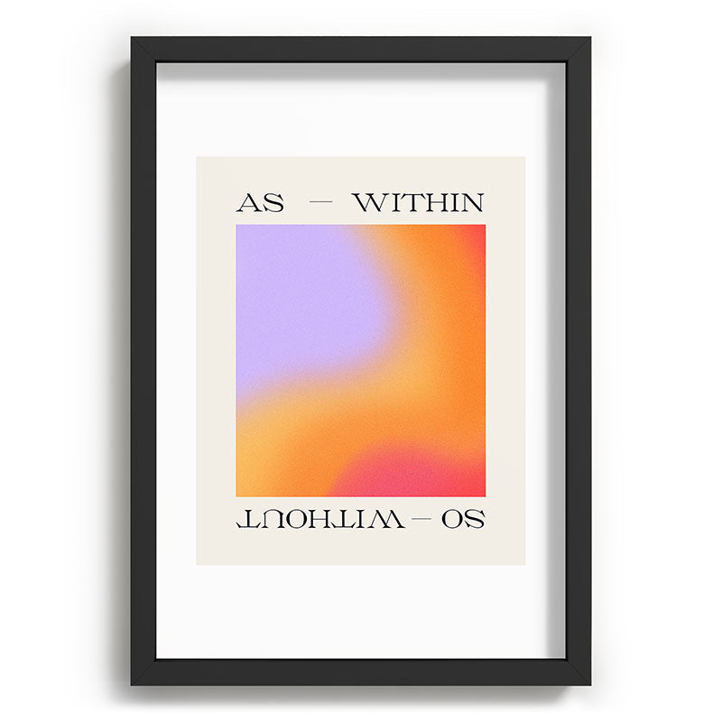 Tiger Spirit As Within So Without Recessed Framing Rectangle