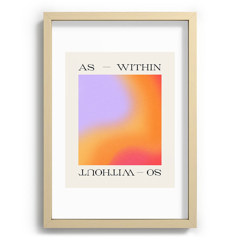 Tiger Spirit As Within So Without Recessed Framing Rectangle