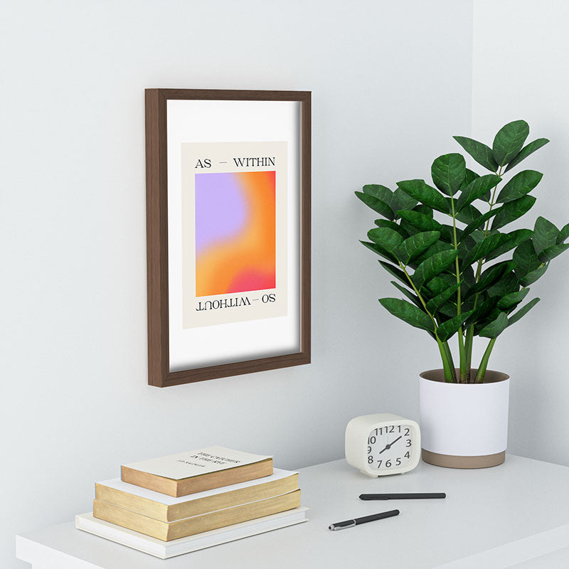 Tiger Spirit As Within So Without Recessed Framing Rectangle