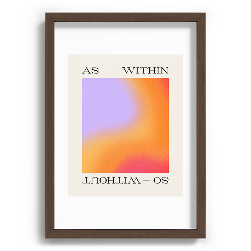 Tiger Spirit As Within So Without Recessed Framing Rectangle