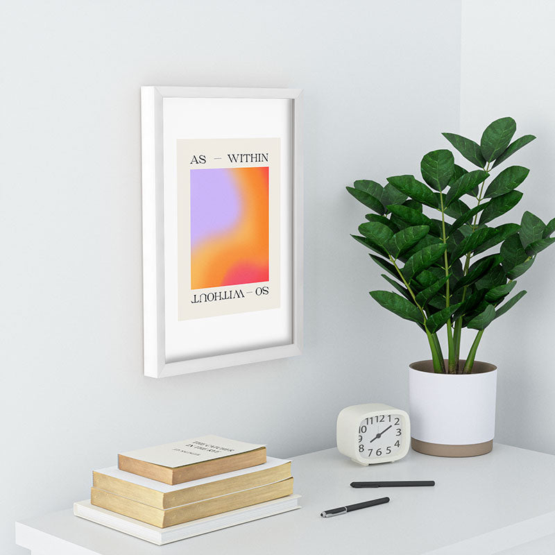 Tiger Spirit As Within So Without Recessed Framing Rectangle