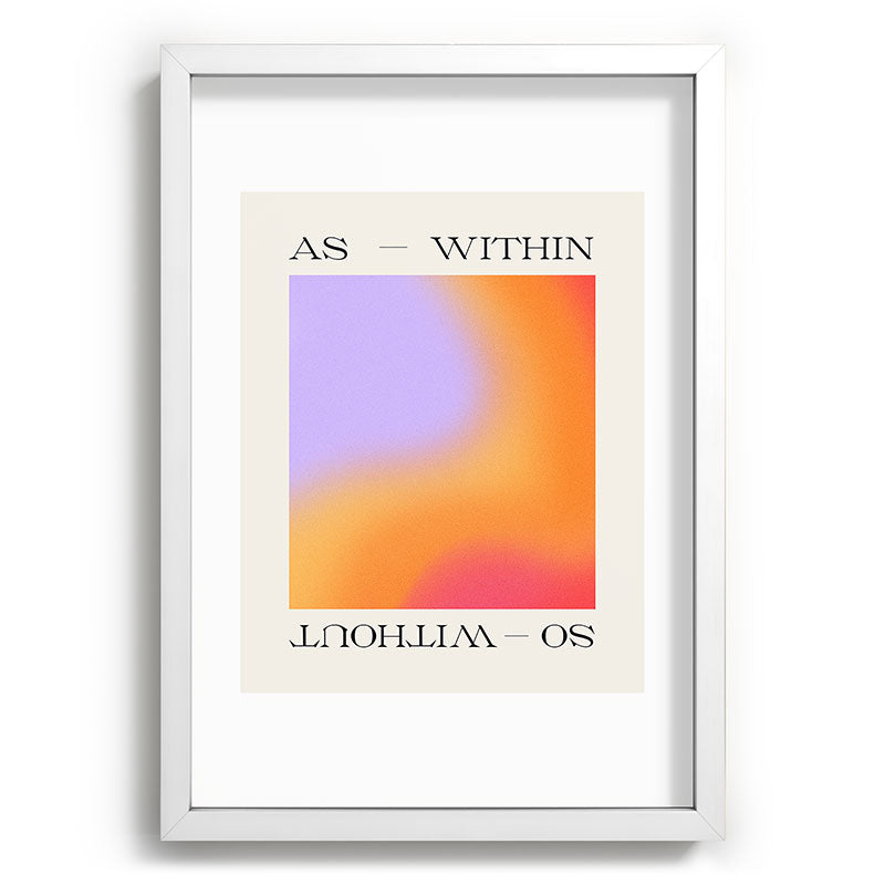 Tiger Spirit As Within So Without Recessed Framing Rectangle