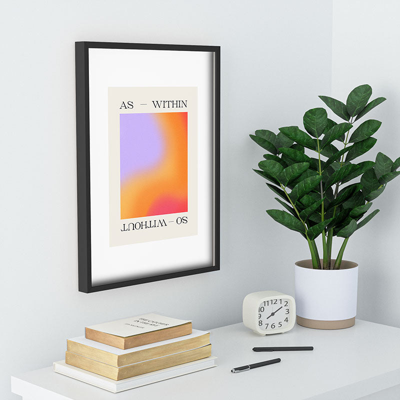 Tiger Spirit As Within So Without Recessed Framing Rectangle