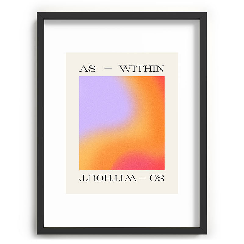 Tiger Spirit As Within So Without Recessed Framing Rectangle