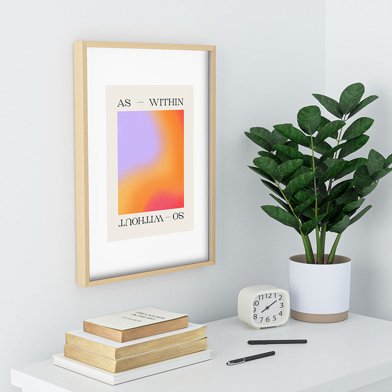 Tiger Spirit As Within So Without Recessed Framing Rectangle