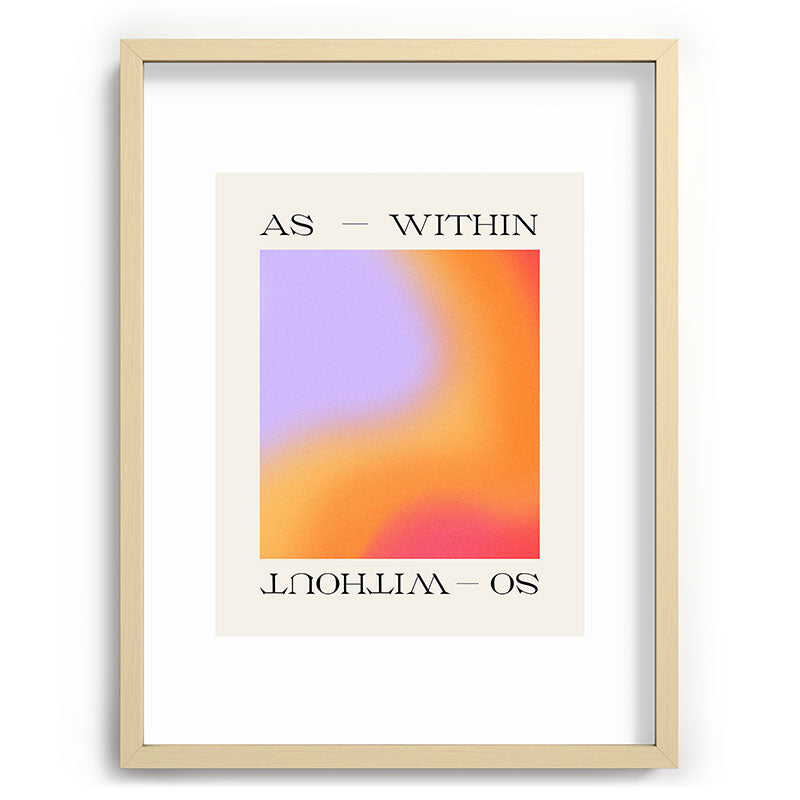 Tiger Spirit As Within So Without Recessed Framing Rectangle