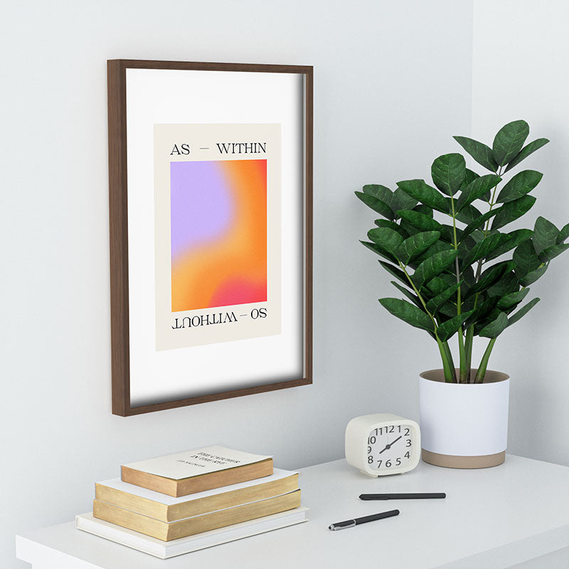 Tiger Spirit As Within So Without Recessed Framing Rectangle