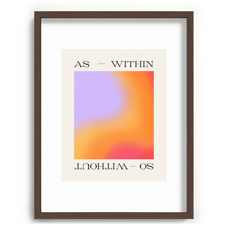 Tiger Spirit As Within So Without Recessed Framing Rectangle