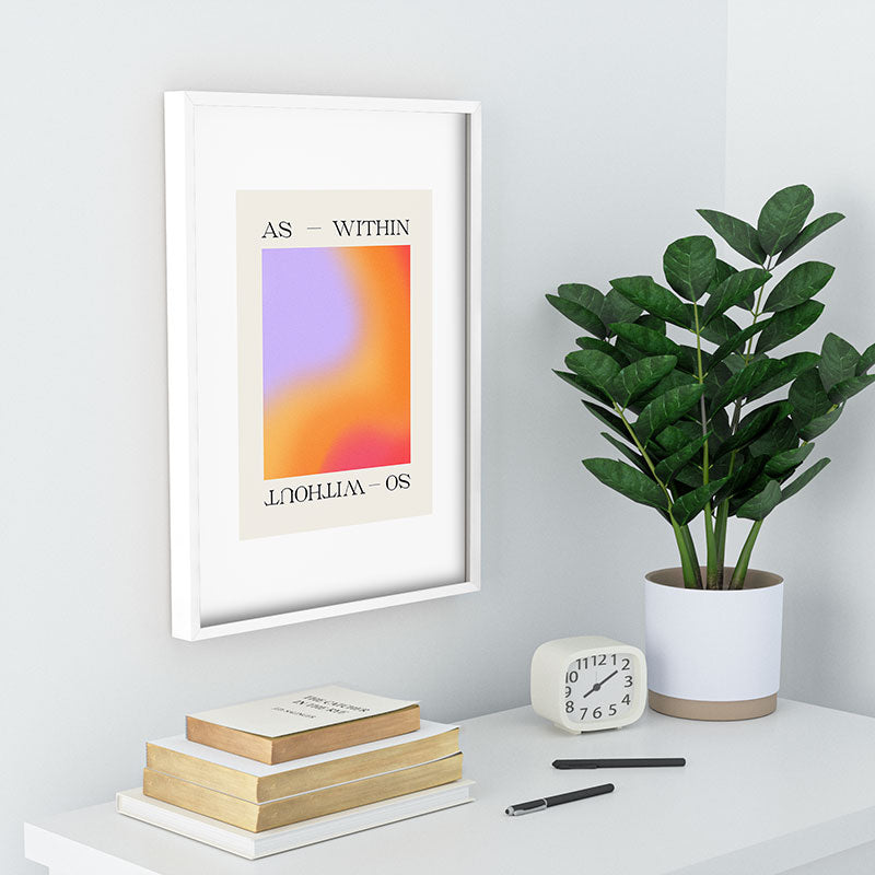 Tiger Spirit As Within So Without Recessed Framing Rectangle