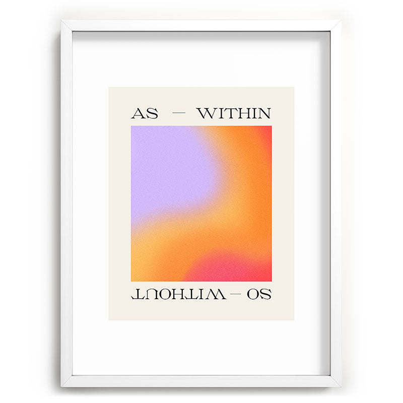 Tiger Spirit As Within So Without Recessed Framing Rectangle