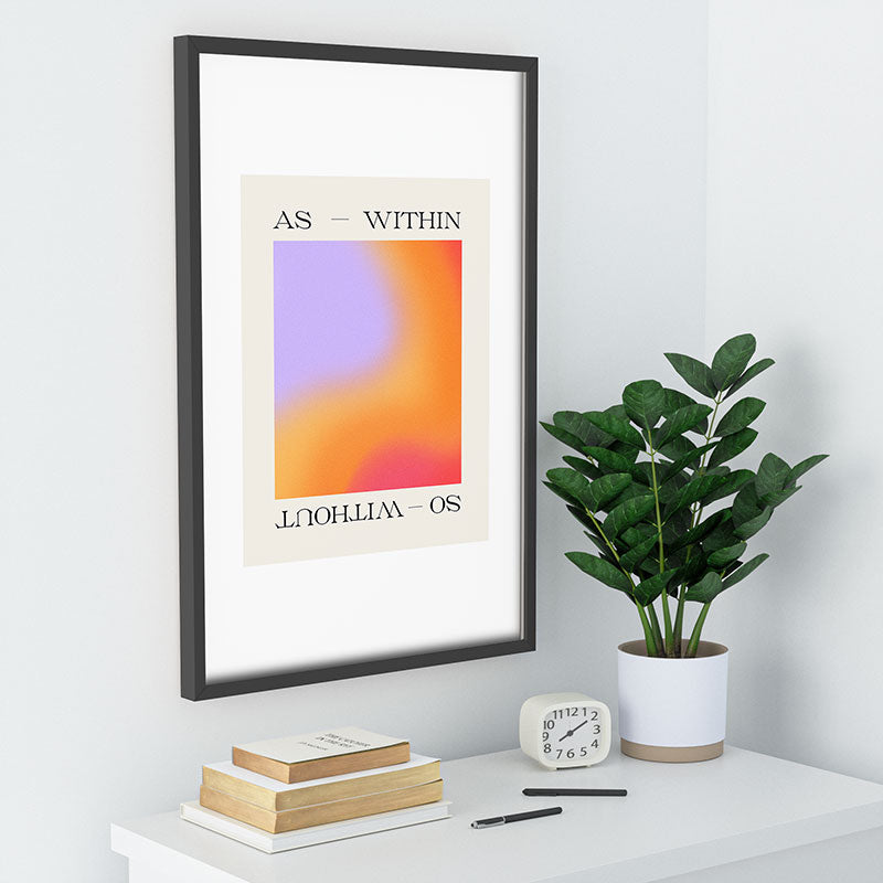 Tiger Spirit As Within So Without Recessed Framing Rectangle