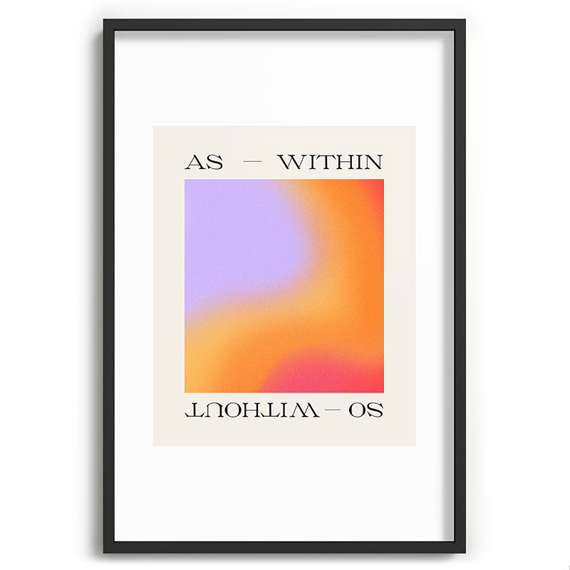 Tiger Spirit As Within So Without Recessed Framing Rectangle