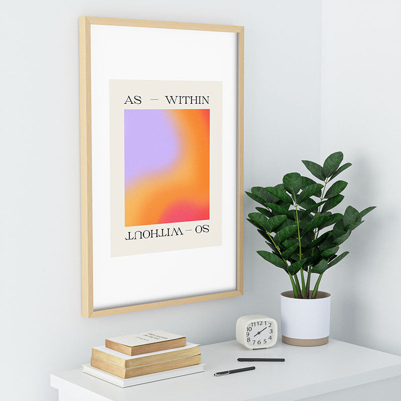 Tiger Spirit As Within So Without Recessed Framing Rectangle