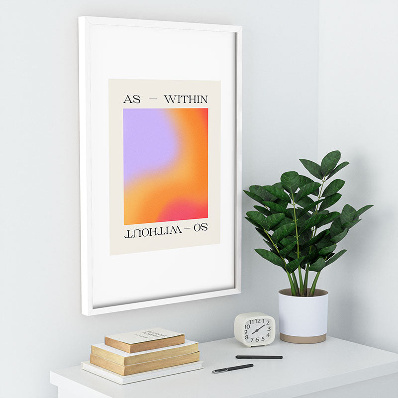 Tiger Spirit As Within So Without Recessed Framing Rectangle