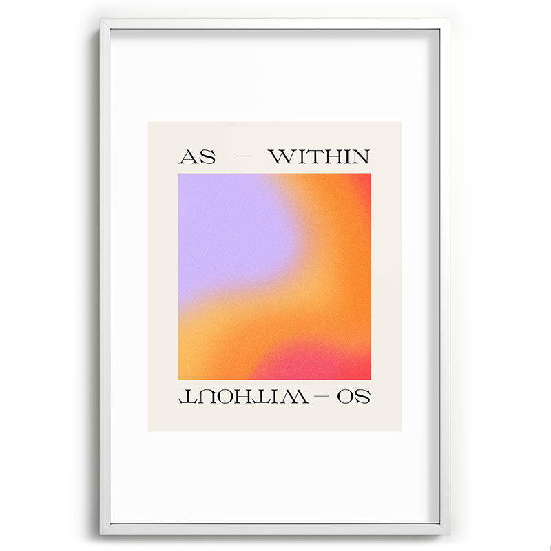 Tiger Spirit As Within So Without Recessed Framing Rectangle