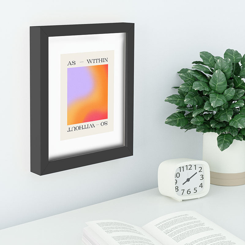 Tiger Spirit As Within So Without Recessed Framing Rectangle