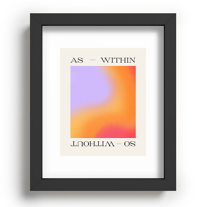 Tiger Spirit As Within So Without Recessed Framing Rectangle