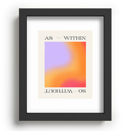 Tiger Spirit As Within So Without Recessed Framing Rectangle