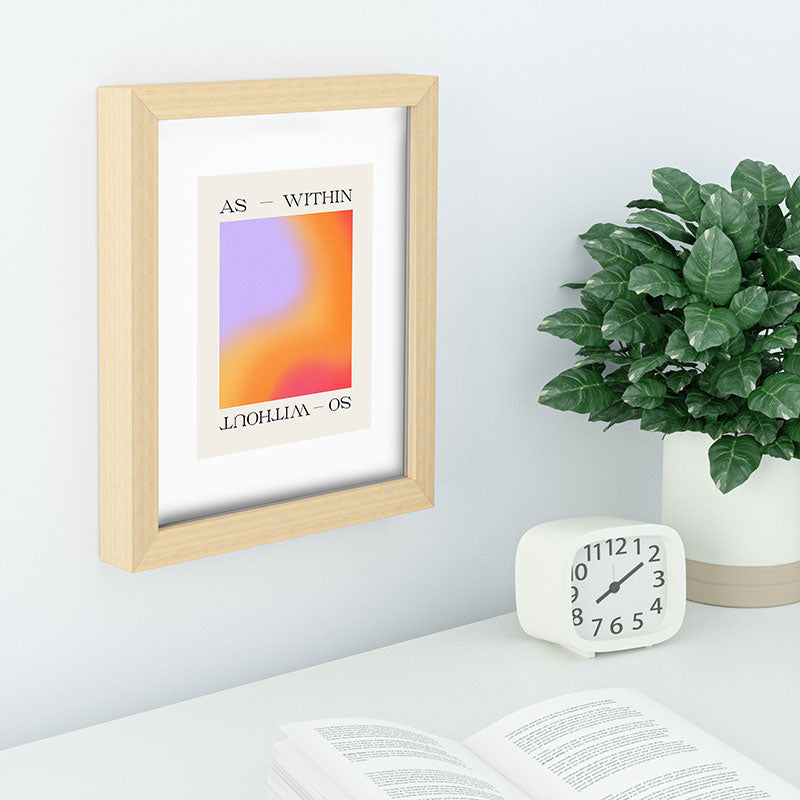 Tiger Spirit As Within So Without Recessed Framing Rectangle