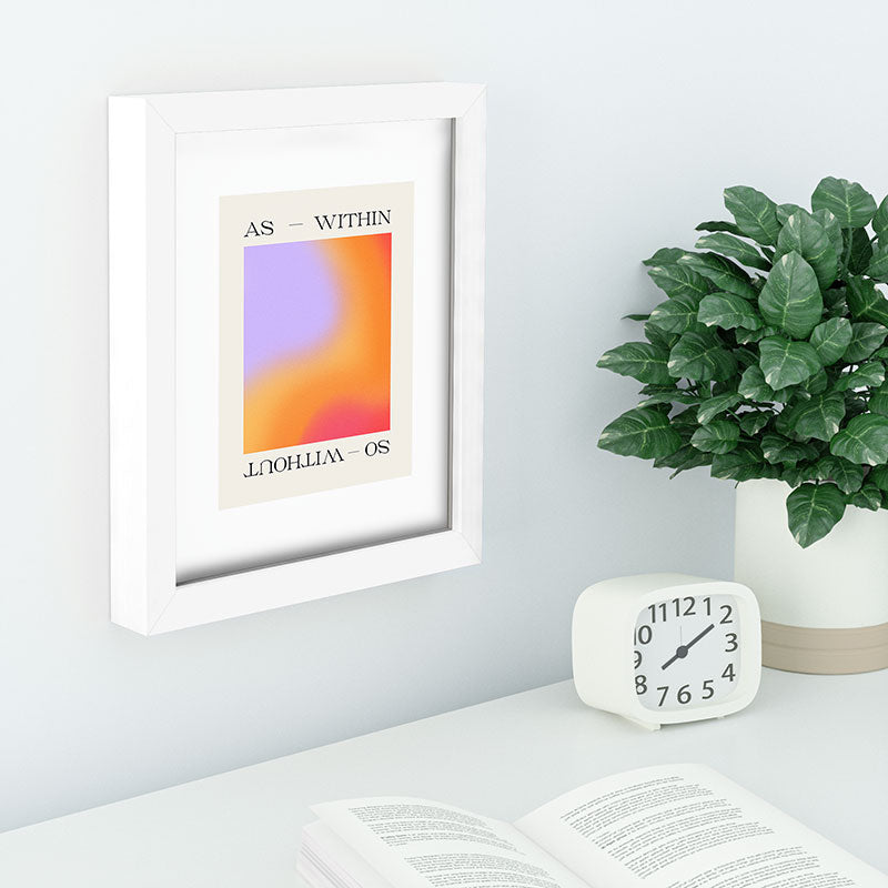 Tiger Spirit As Within So Without Recessed Framing Rectangle