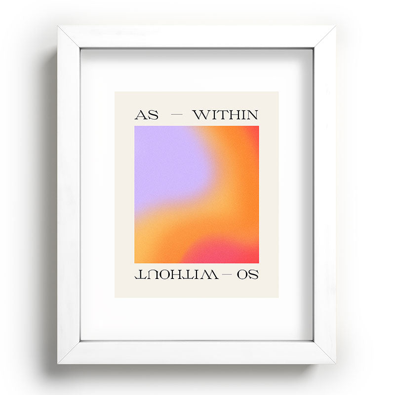 Tiger Spirit As Within So Without Recessed Framing Rectangle