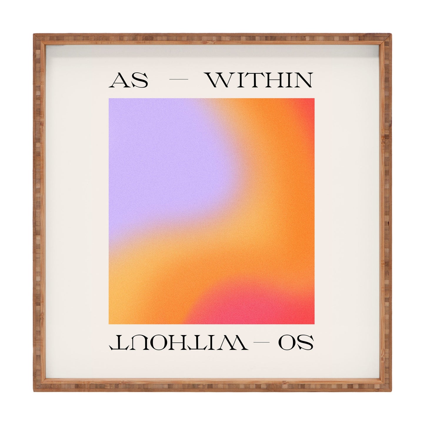 Tiger Spirit As Within So Without Square Tray
