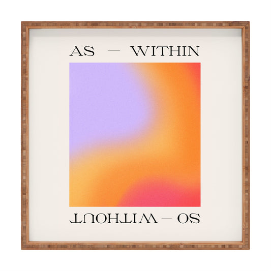 Tiger Spirit As Within So Without Square Tray