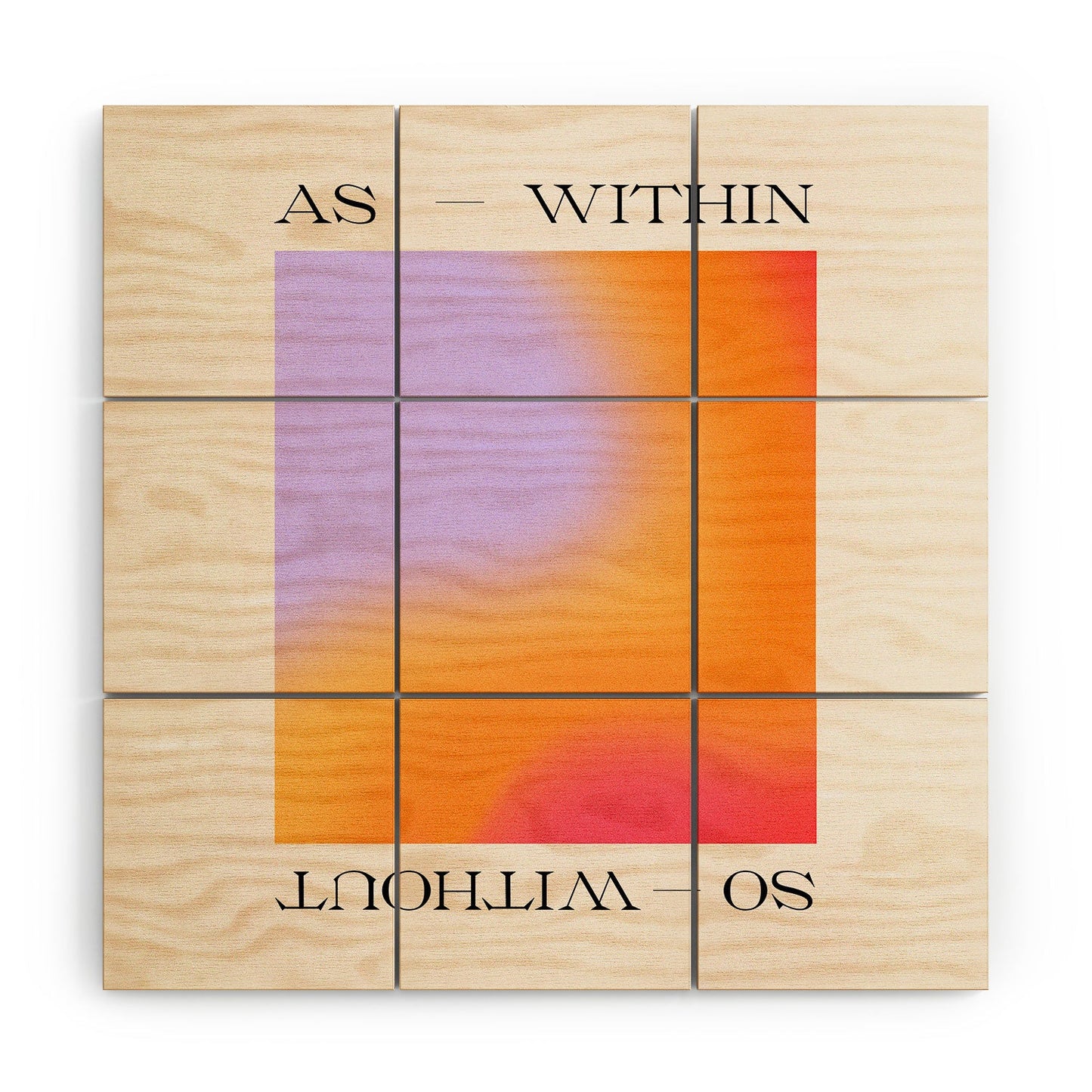 Tiger Spirit As Within So Without Wood Wall Mural