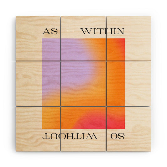 Tiger Spirit As Within So Without Wood Wall Mural